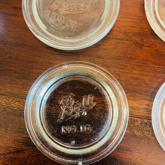 Vintage Glass Ball & Atlas Jar Lids Glass Canning Jar Lot of 6 - Picture 4 of 9